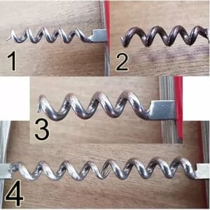 "Comparativa de sacacorchos de navajas Victorinox con diferentes diseños de espirales"
